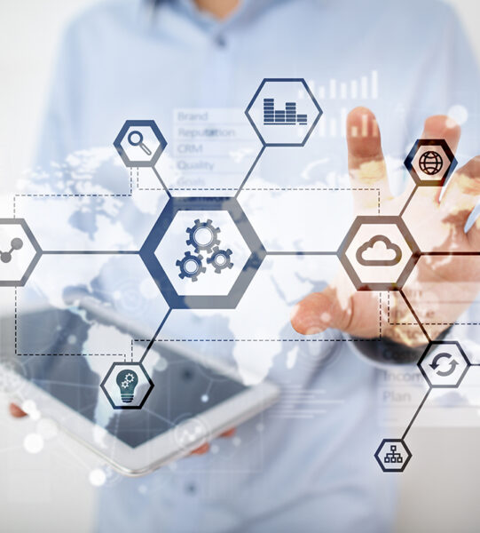 IOT, Automation, industry 4.0. Information technology in manufacturing concept. Smart factory.